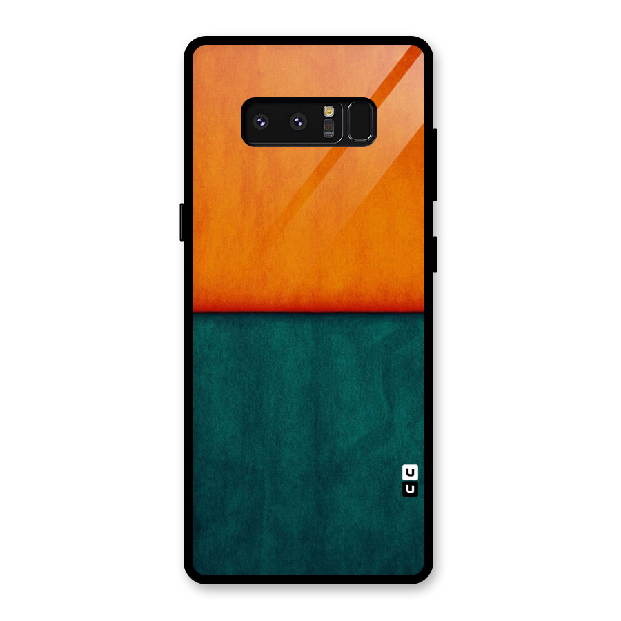 Orange Green Shade Glass Back Case for Galaxy Note 8
