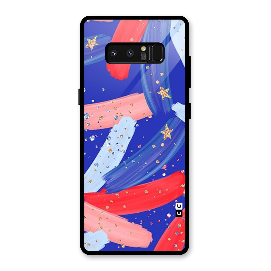 Paint Stars Glass Back Case for Galaxy Note 8