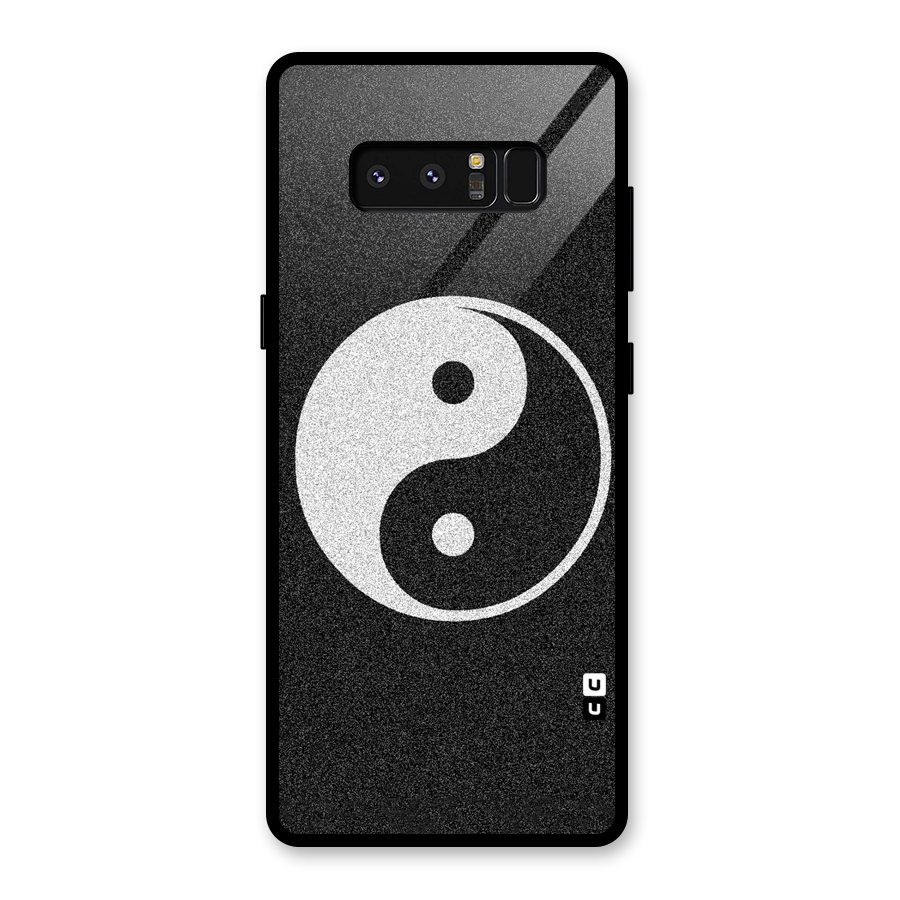 Peace Disorted Glass Back Case for Galaxy Note 8
