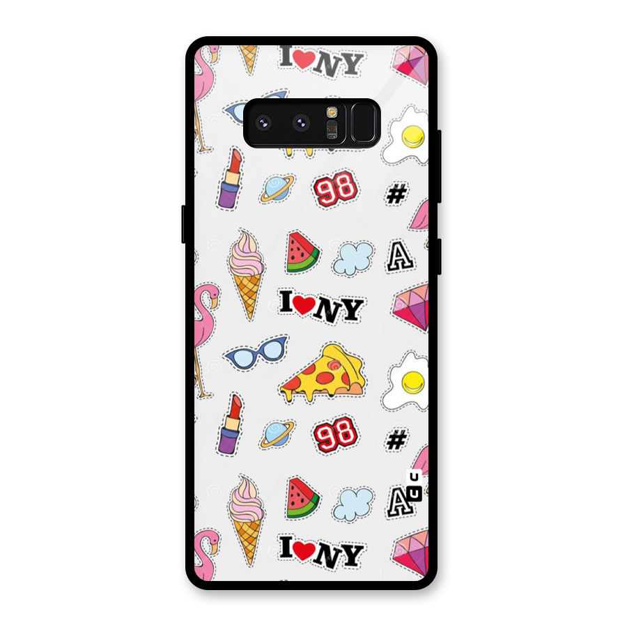 Personnel Quirk Glass Back Case for Galaxy Note 8