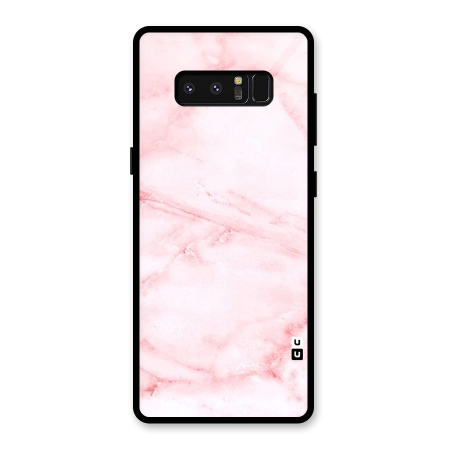 Pink Marble Print Glass Back Case for Galaxy Note 8