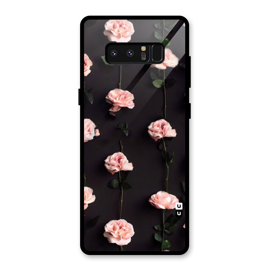 Pink Roses Glass Back Case for Galaxy Note 8