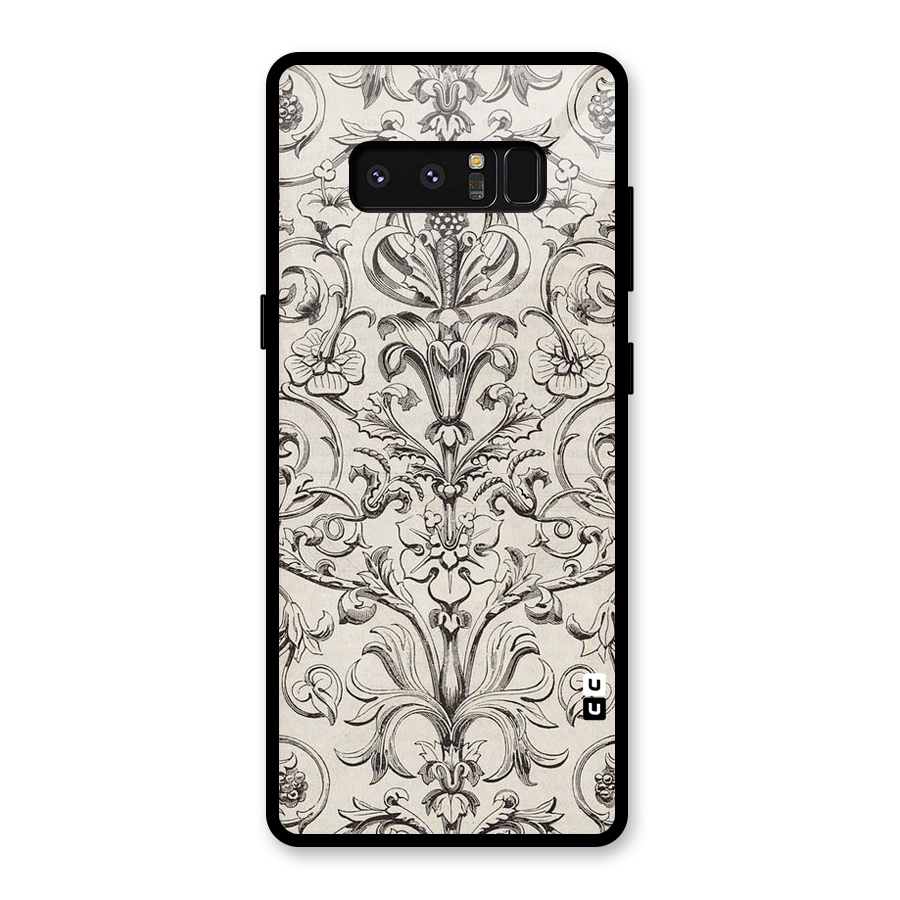 Pleasing Artsy Design Glass Back Case for Galaxy Note 8