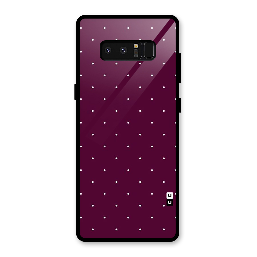 Purple Polka Glass Back Case for Galaxy Note 8