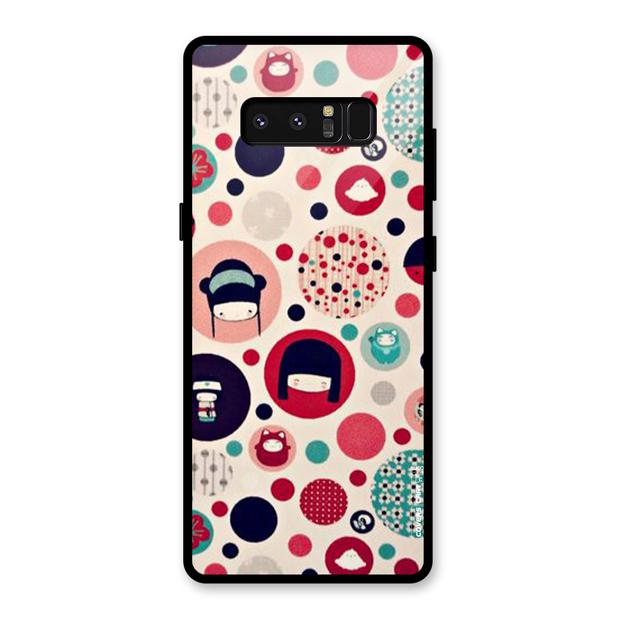 Quirky Glass Back Case for Galaxy Note 8