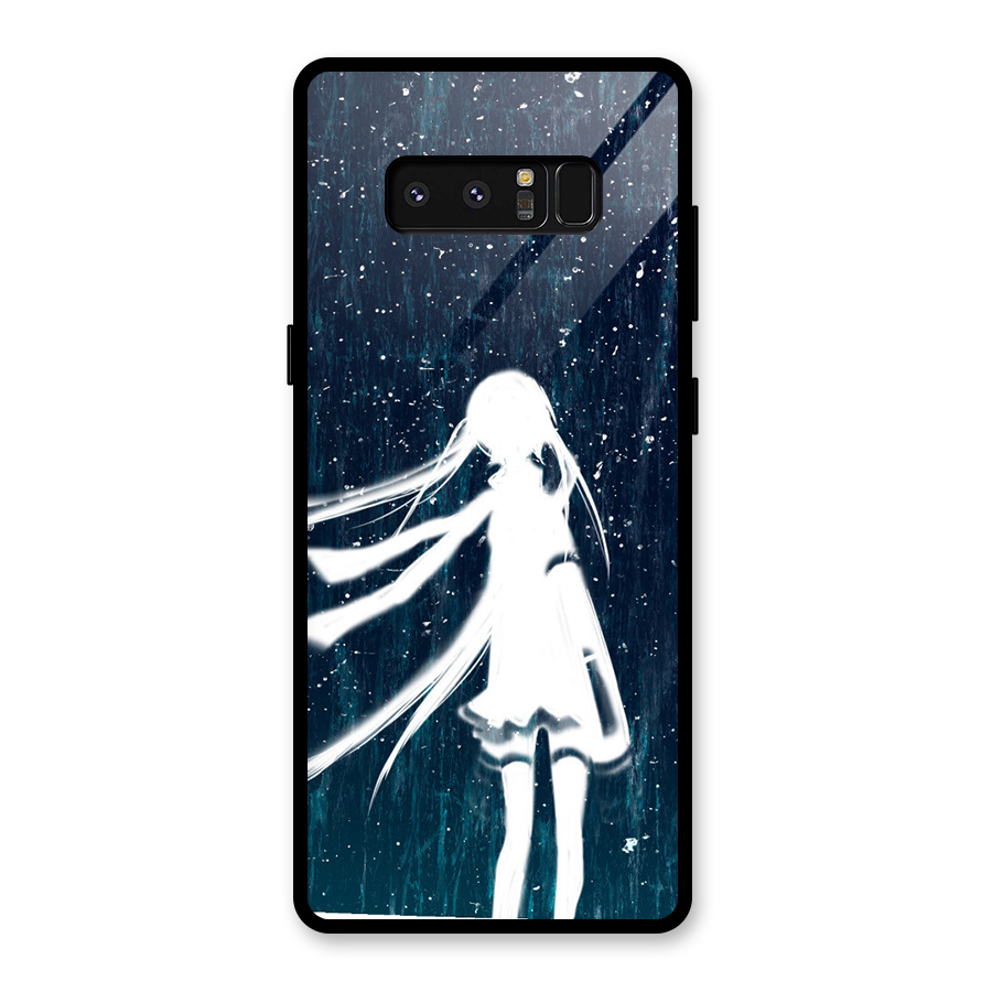 Rain White Girl Glass Back Case for Galaxy Note 8