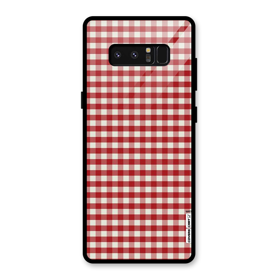 Red White Check Glass Back Case for Galaxy Note 8