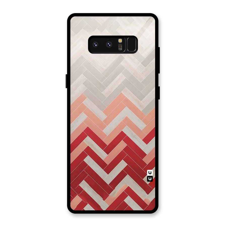 Reds and Greys Glass Back Case for Galaxy Note 8