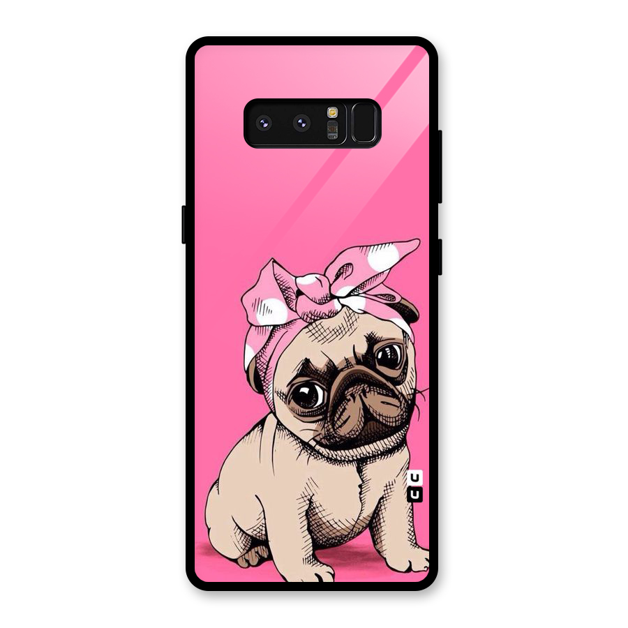 Ribbon Doggo Glass Back Case for Galaxy Note 8