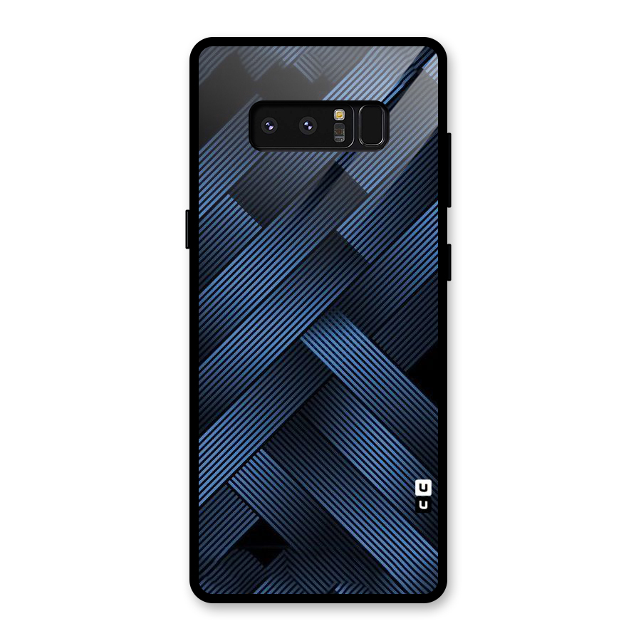 Ribbon Stripes Glass Back Case for Galaxy Note 8