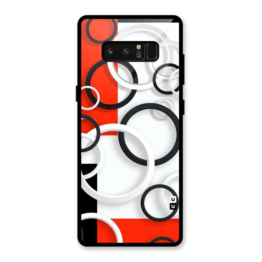 Rings Abstract Glass Back Case for Galaxy Note 8