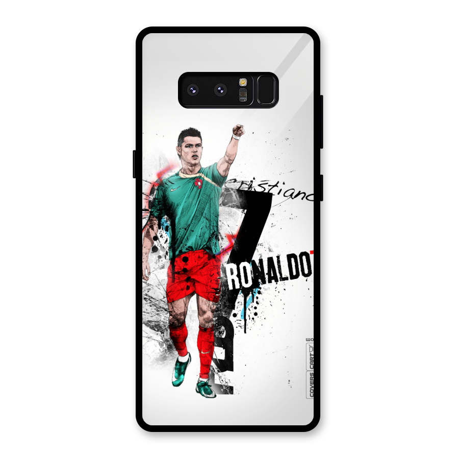 Ronaldo In Portugal Jersey Glass Back Case for Galaxy Note 8