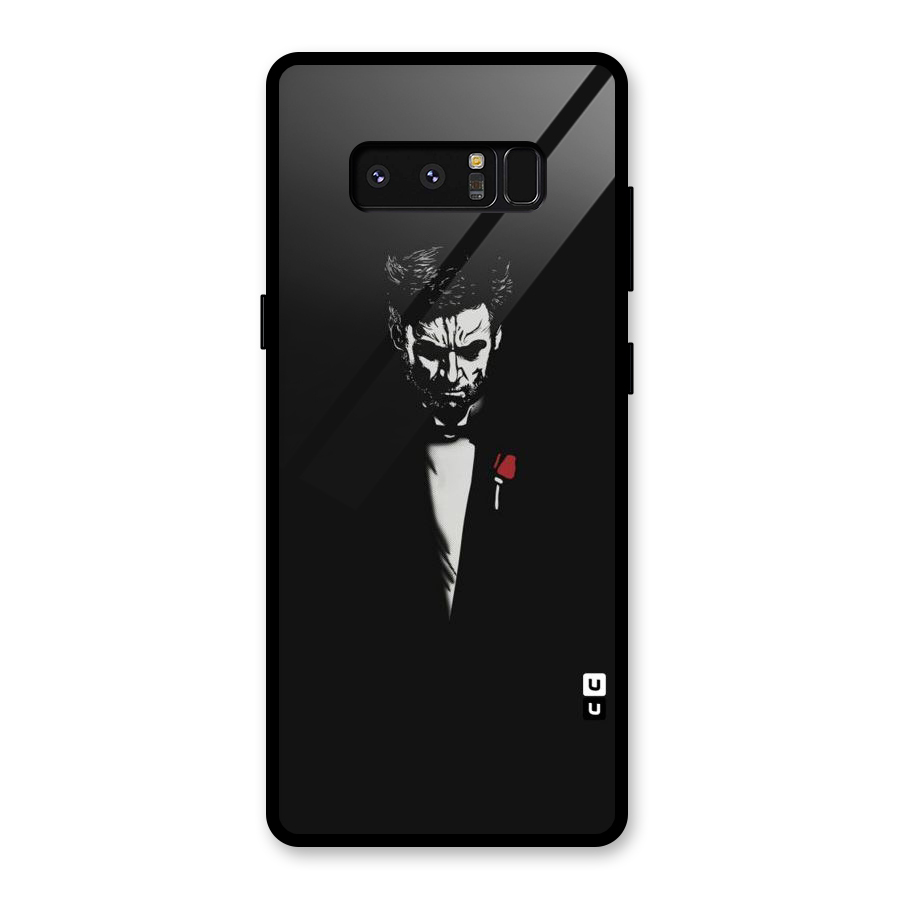 Rose Man Glass Back Case for Galaxy Note 8