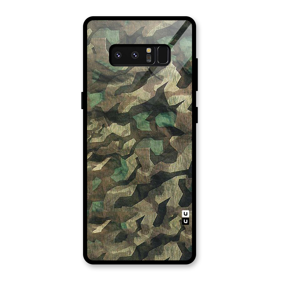 Rugged Army Glass Back Case for Galaxy Note 8