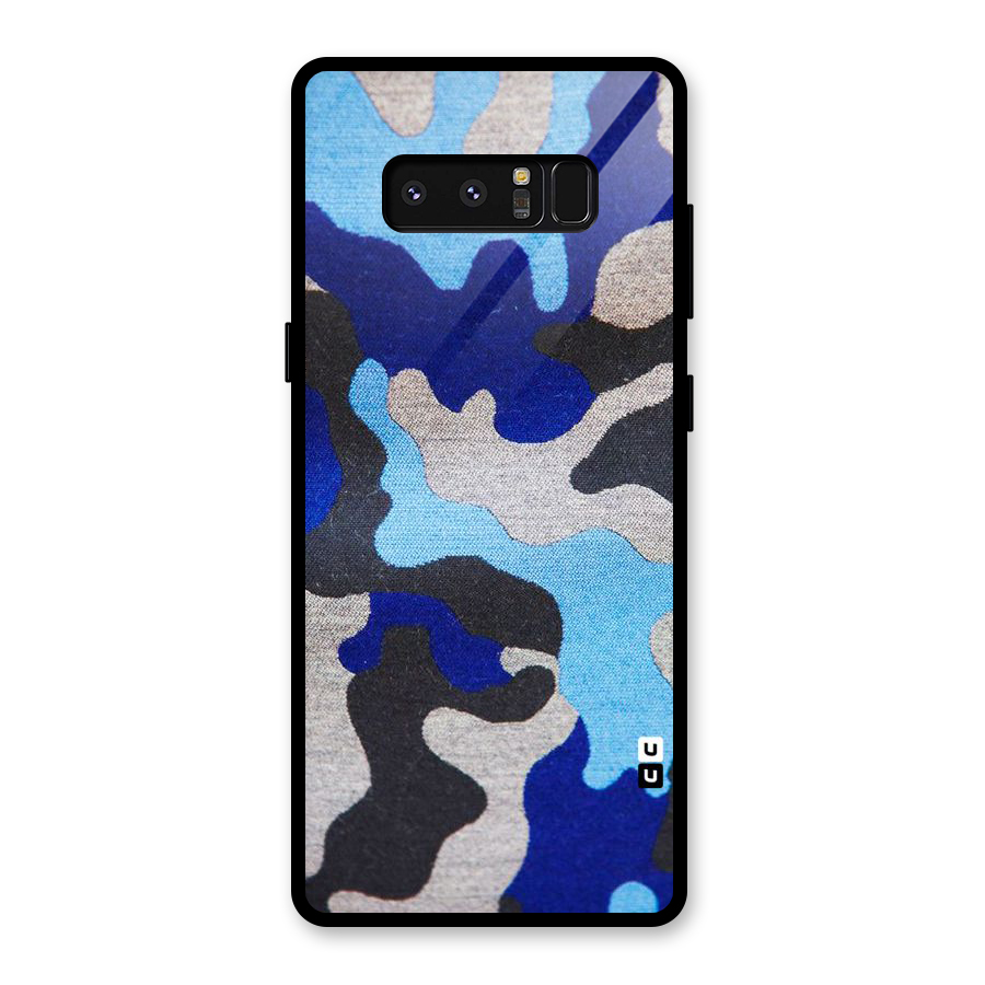 Rugged Camouflage Glass Back Case for Galaxy Note 8