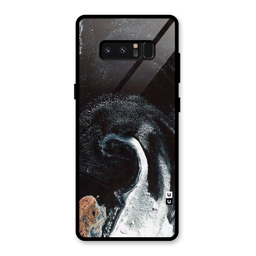 Sea Ice Space Art Glass Back Case for Galaxy Note 8