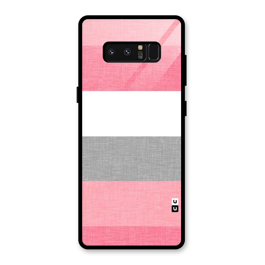 Shades Pink Stripes Glass Back Case for Galaxy Note 8
