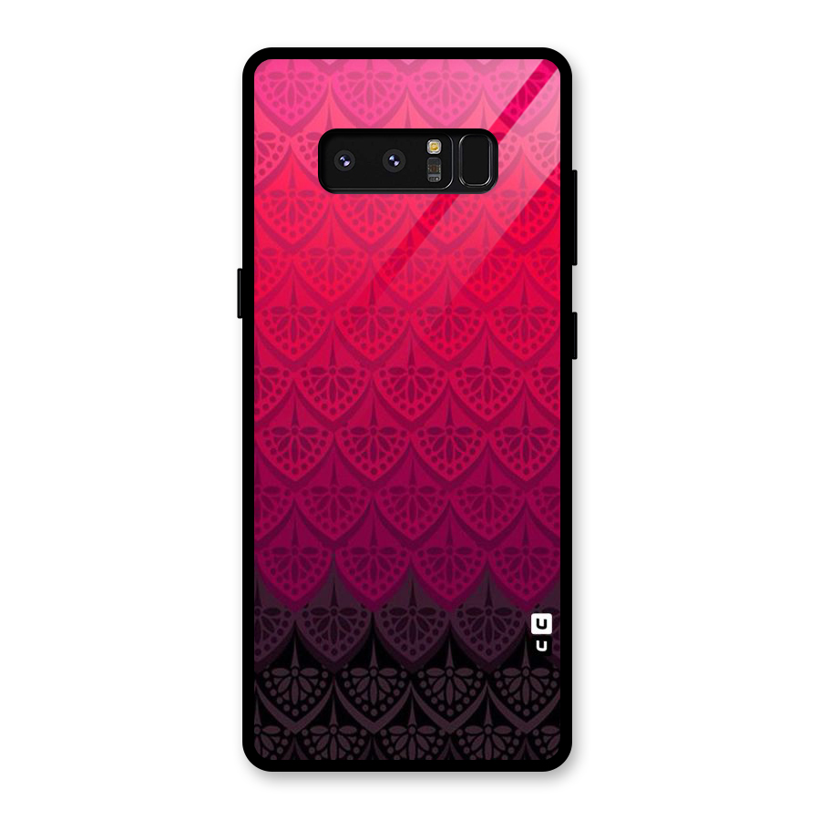 Shades Red Design Glass Back Case for Galaxy Note 8