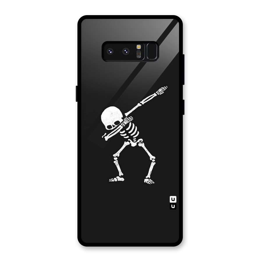 Skeleton Dab White Glass Back Case for Galaxy Note 8