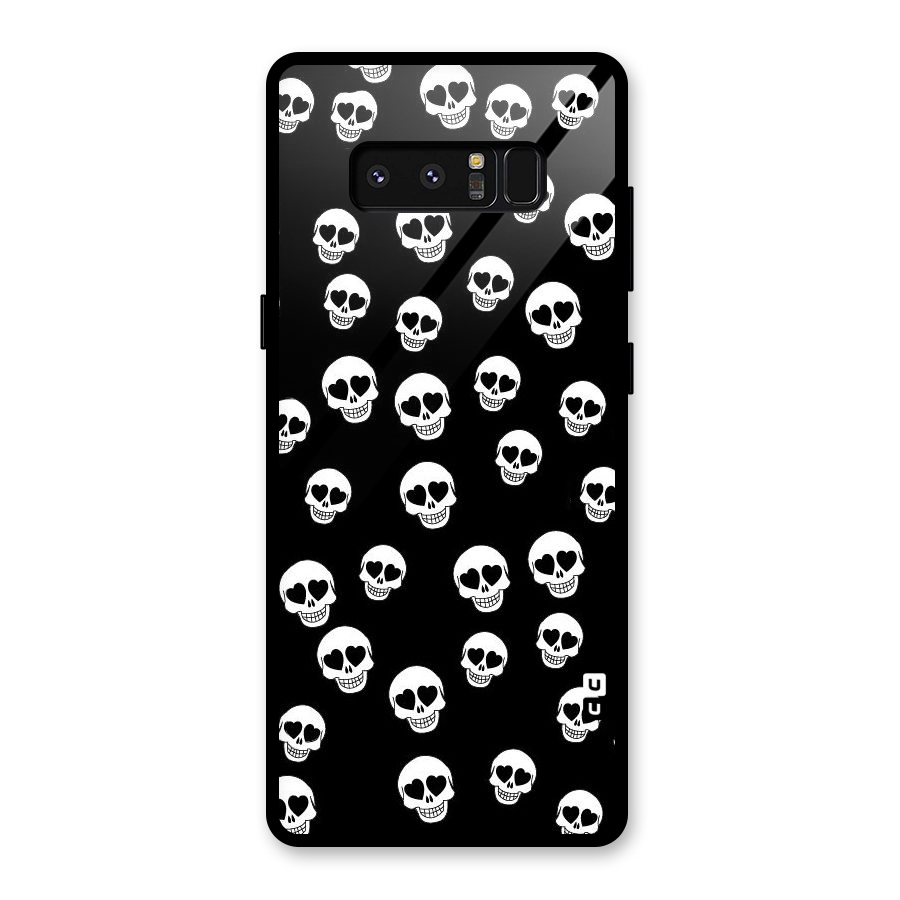 Skull Heart Glass Back Case for Galaxy Note 8