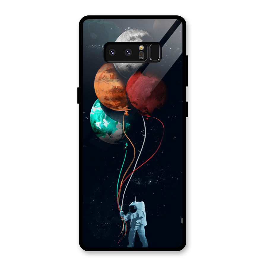 Space Balloons Glass Back Case for Galaxy Note 8