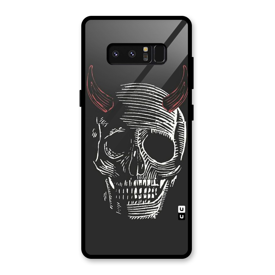 Spooky Face Glass Back Case for Galaxy Note 8