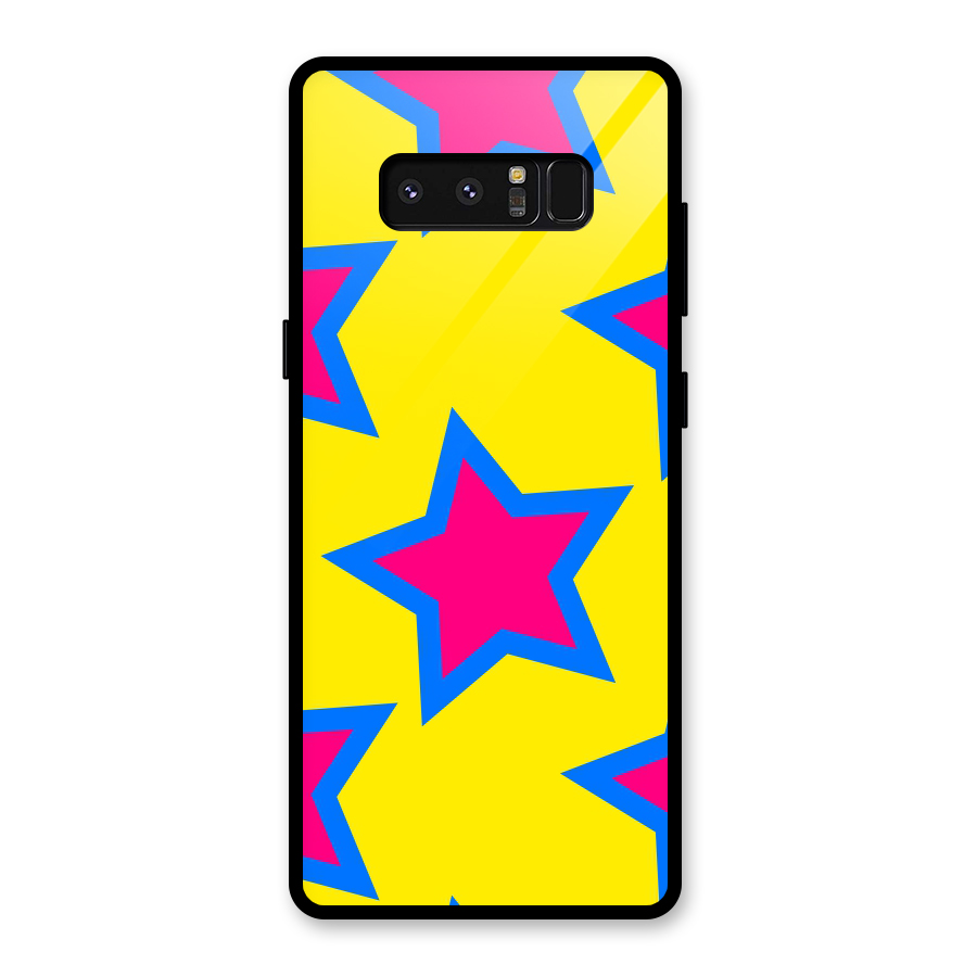 Star Pattern Glass Back Case for Galaxy Note 8