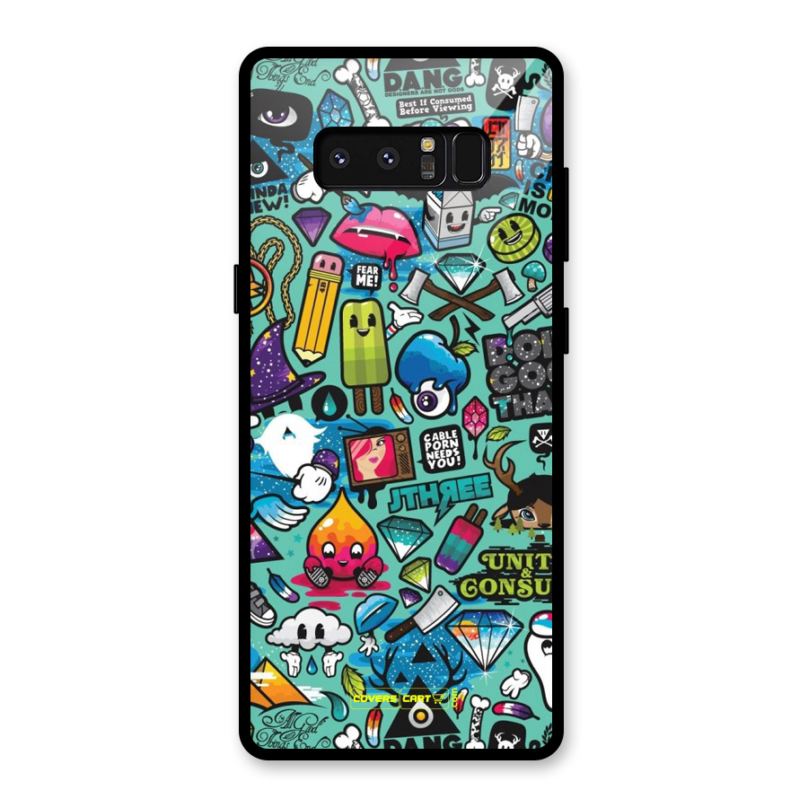 Sweet Candies Glass Back Case for Galaxy Note 8