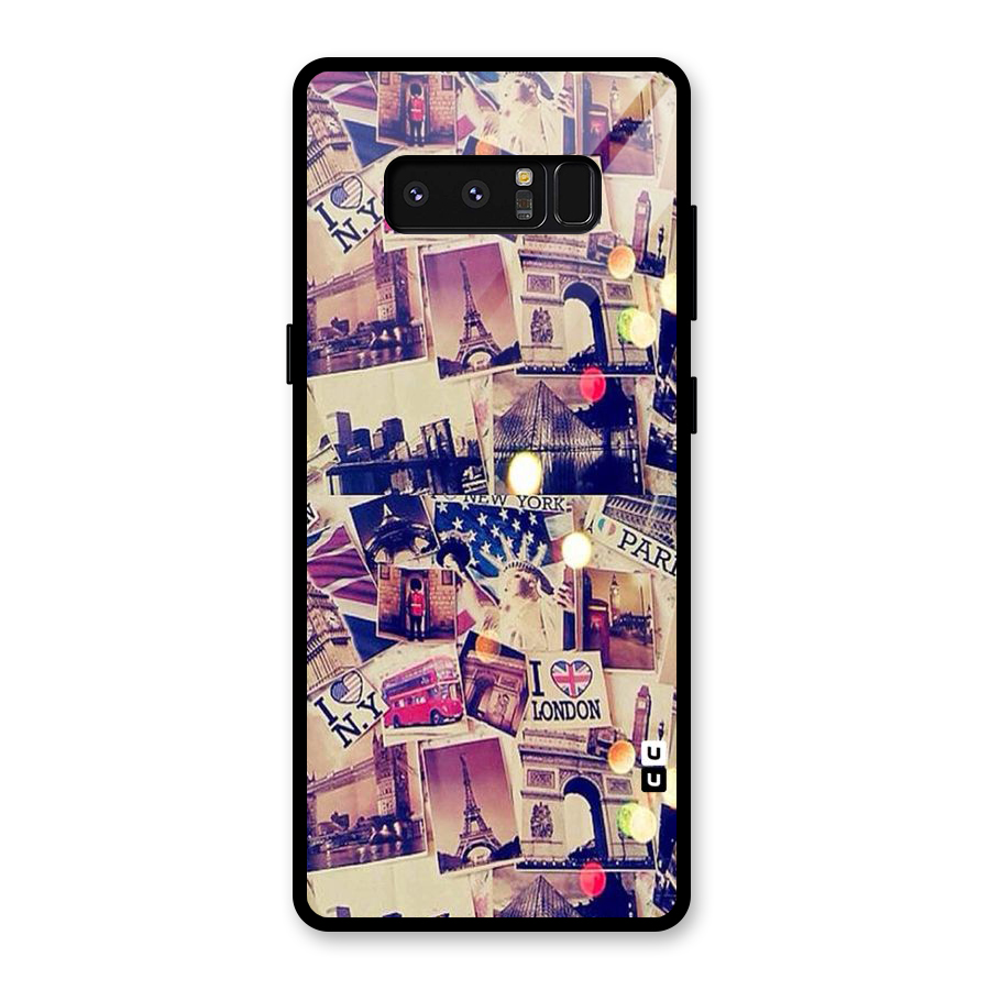 Travel Pictures Glass Back Case for Galaxy Note 8