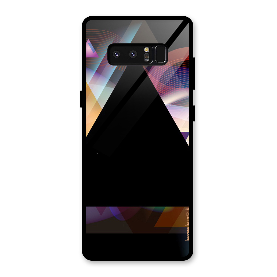Triangle Black Abstract Glass Back Case for Galaxy Note 8