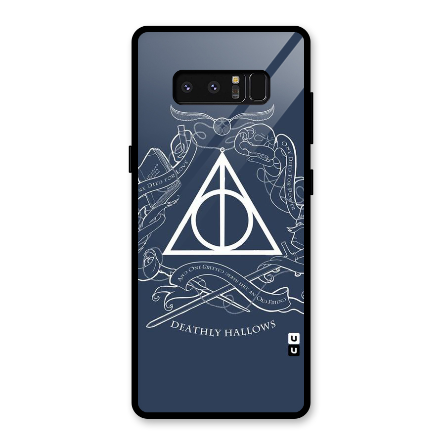 Triangle Blue Glass Back Case for Galaxy Note 8