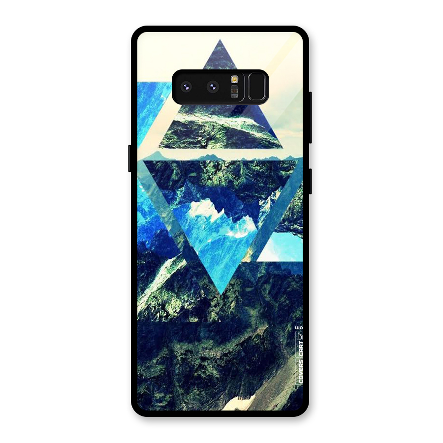 Triangular View Glass Back Case for Galaxy Note 8