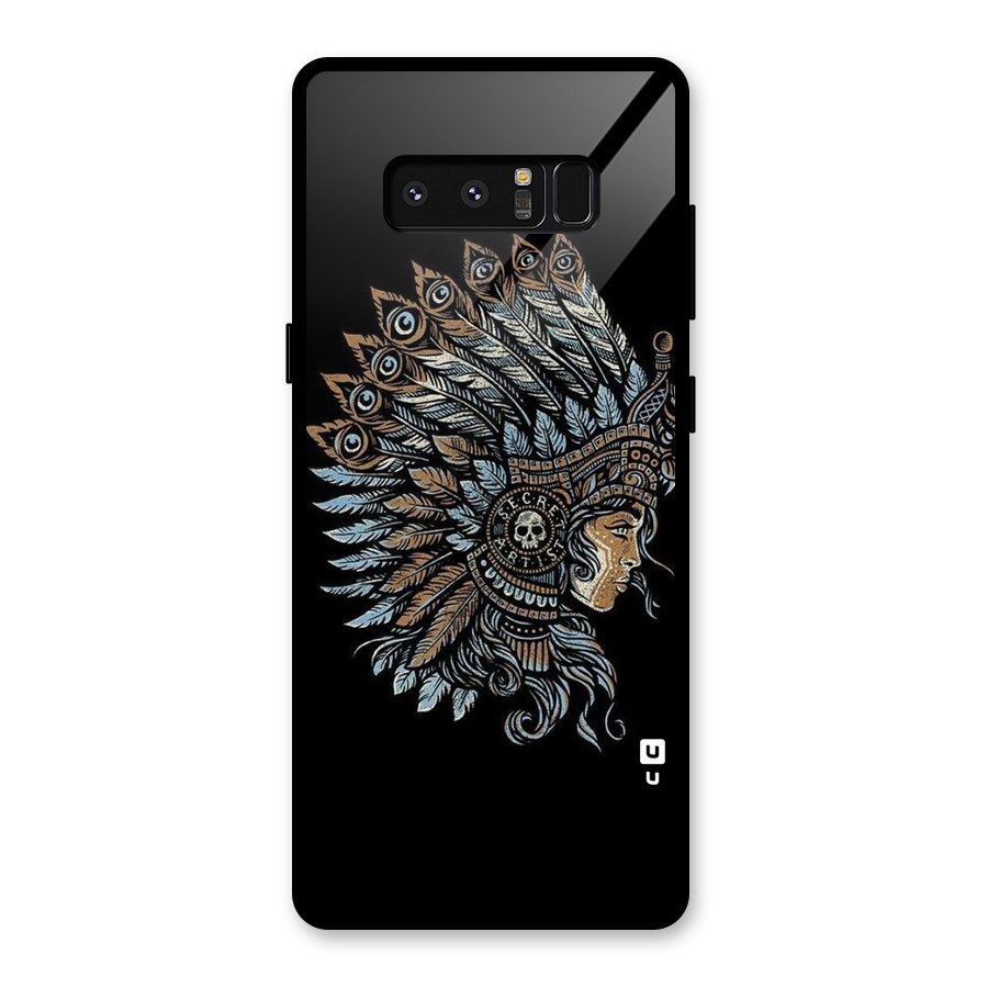 Tribal Design Glass Back Case for Galaxy Note 8