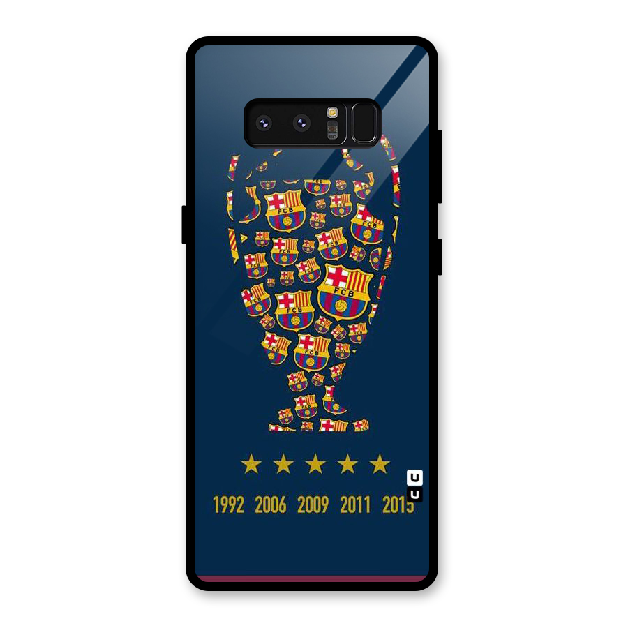 Trophy Team Glass Back Case for Galaxy Note 8