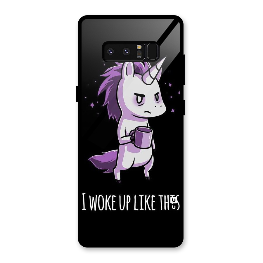 Unicorn Morning Glass Back Case for Galaxy Note 8