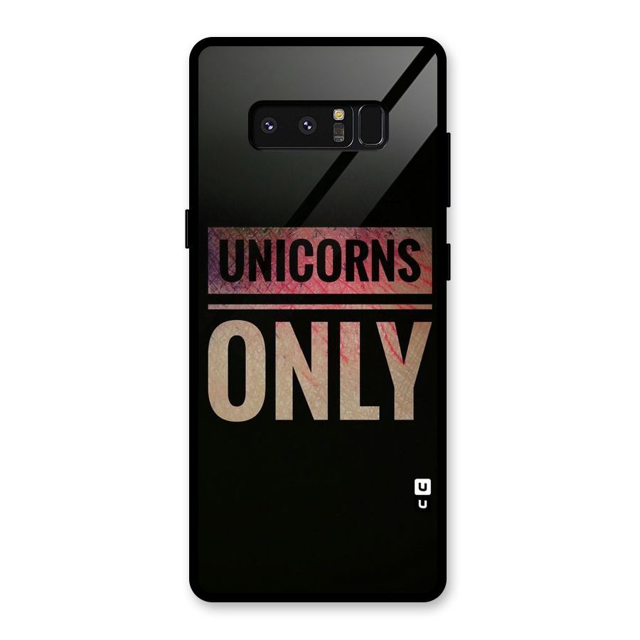 Unicorns Only Glass Back Case for Galaxy Note 8