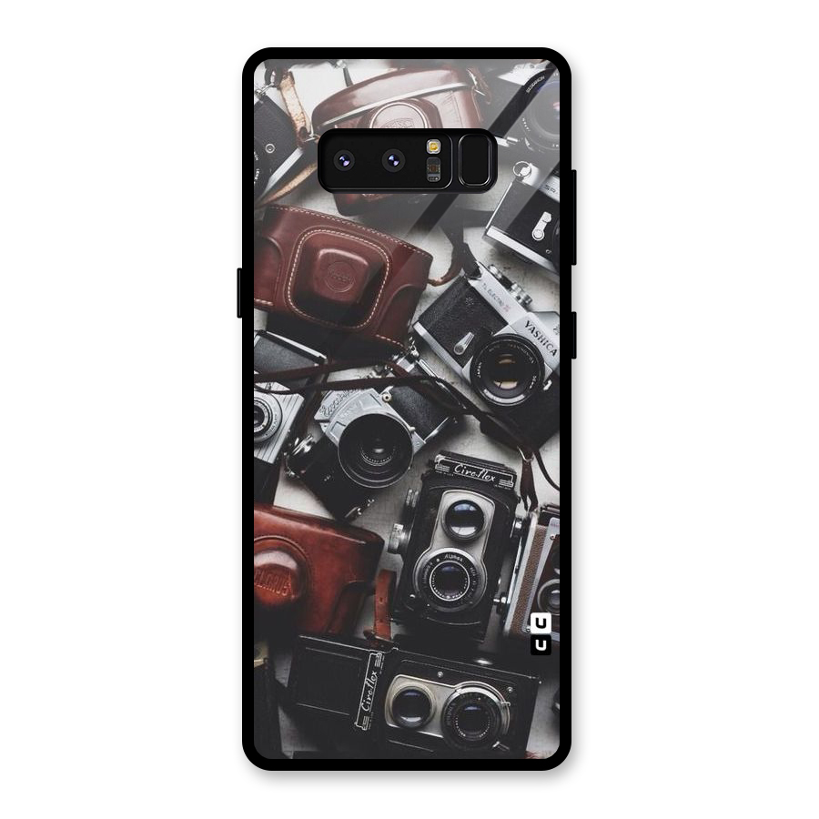 Vintage Beauty Shutter Glass Back Case for Galaxy Note 8