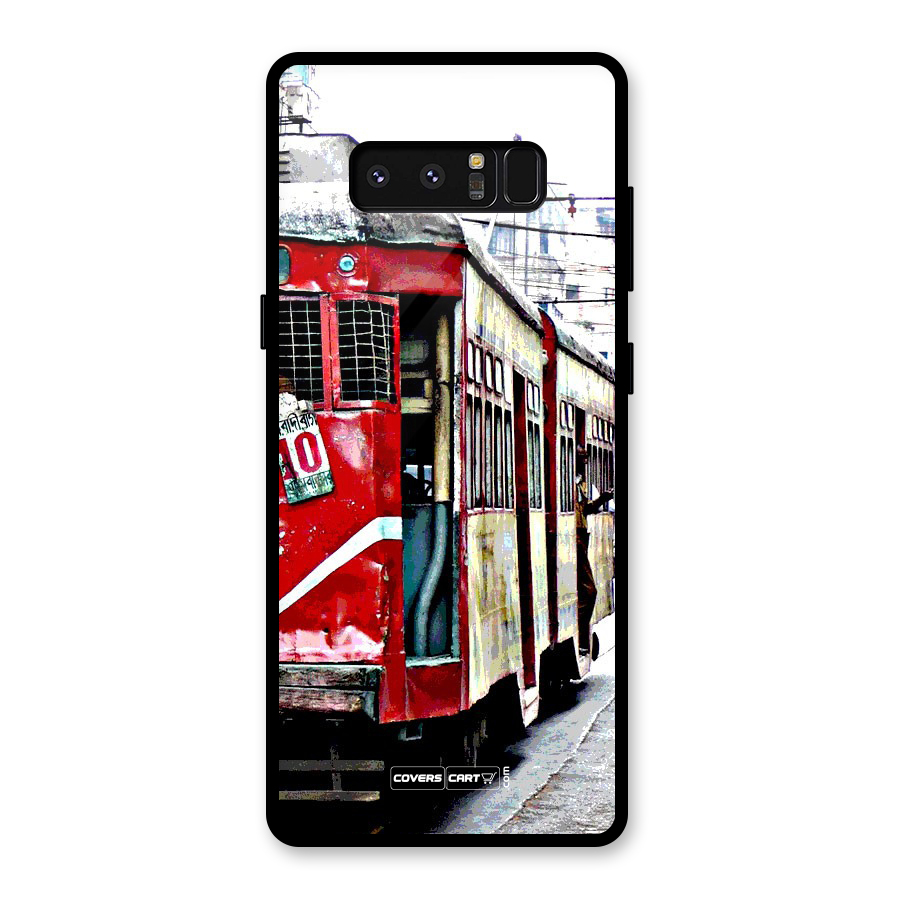 Vintage Citystyle Glass Back Case for Galaxy Note 8