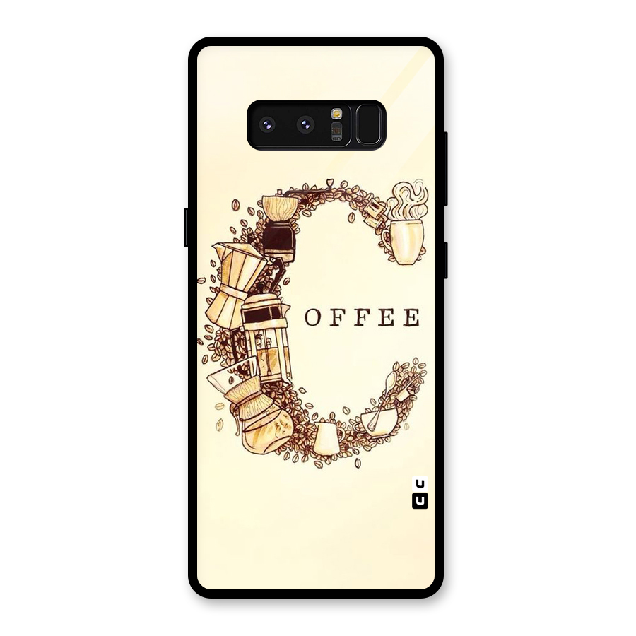 Vintage Coffee Glass Back Case for Galaxy Note 8