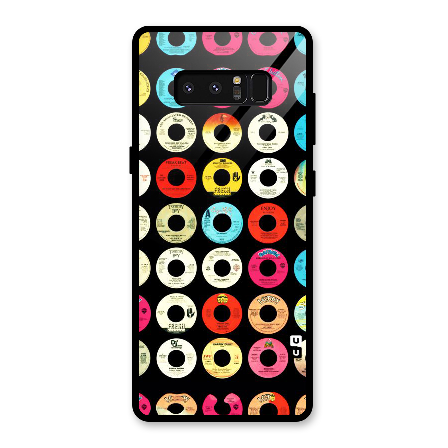 Vintage Collection CDs Glass Back Case for Galaxy Note 8