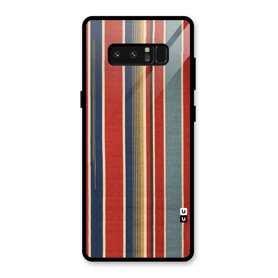 Vintage Disort Stripes Glass Back Case for Galaxy Note 8
