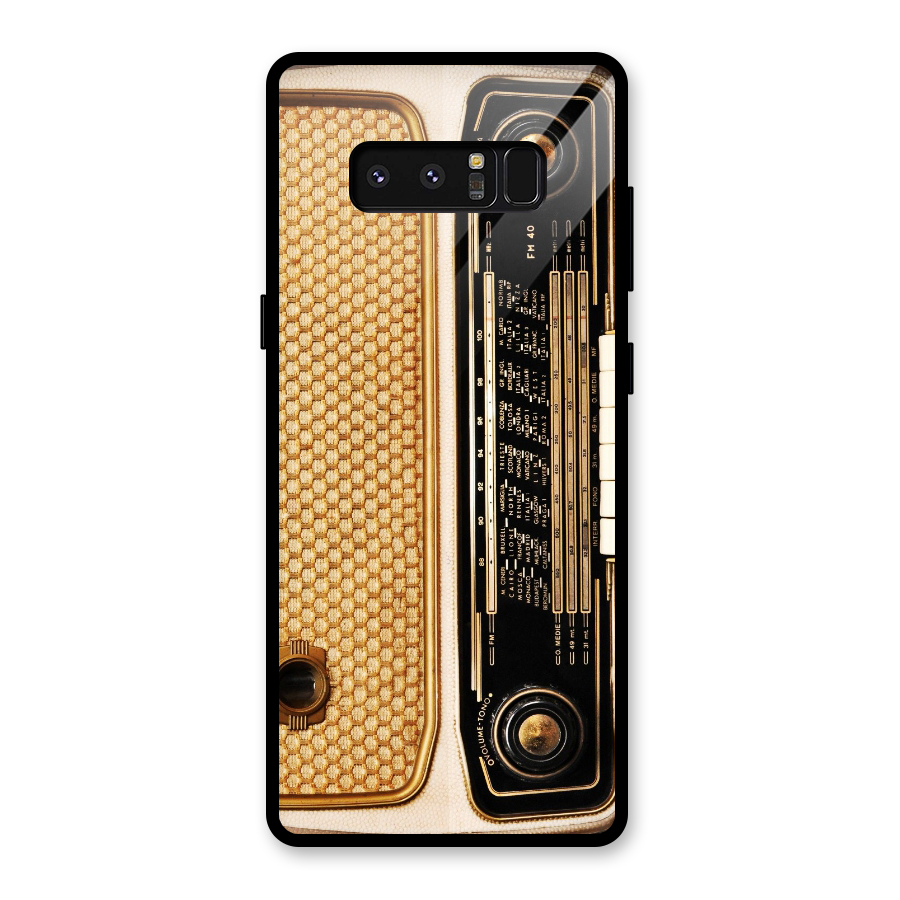 Vintage Radio Glass Back Case for Galaxy Note 8