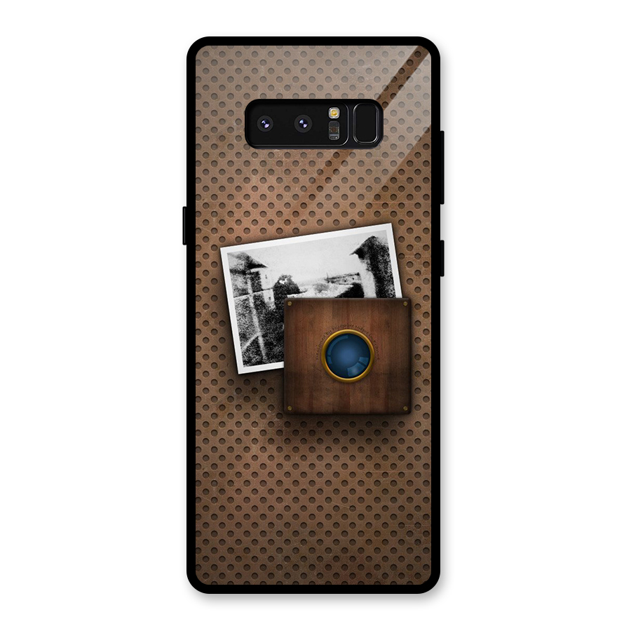 Vintage Wood Camera Glass Back Case for Galaxy Note 8
