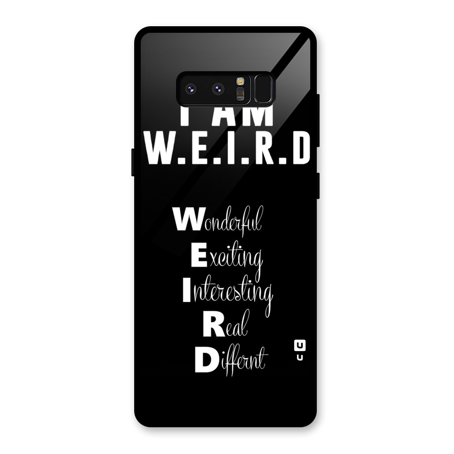 Weird Me Glass Back Case for Galaxy Note 8