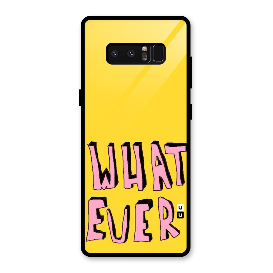 Whatever Yellow Glass Back Case for Galaxy Note 8