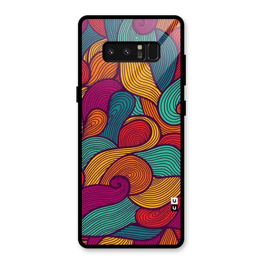 Whimsical Colors Glass Back Case for Galaxy Note 8