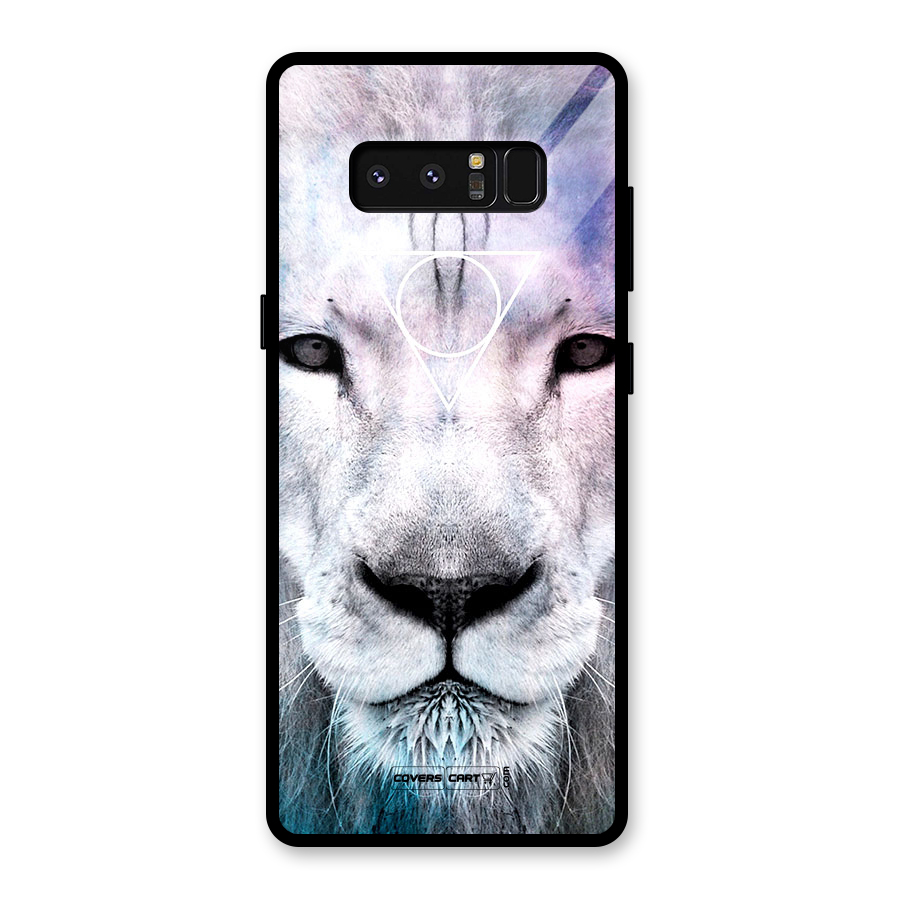 White Lion Glass Back Case for Galaxy Note 8