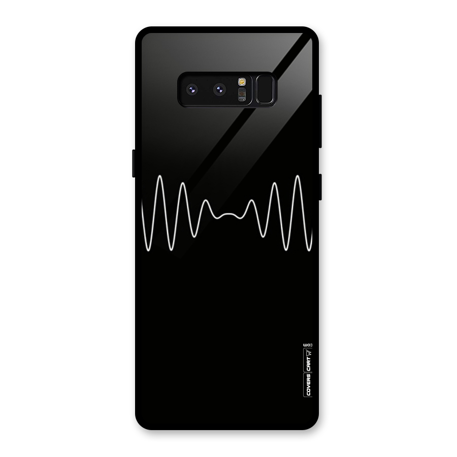 White Minimal Thread Glass Back Case for Galaxy Note 8
