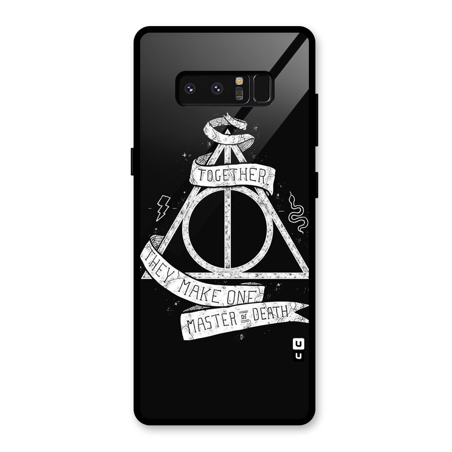 White Ribbon Glass Back Case for Galaxy Note 8