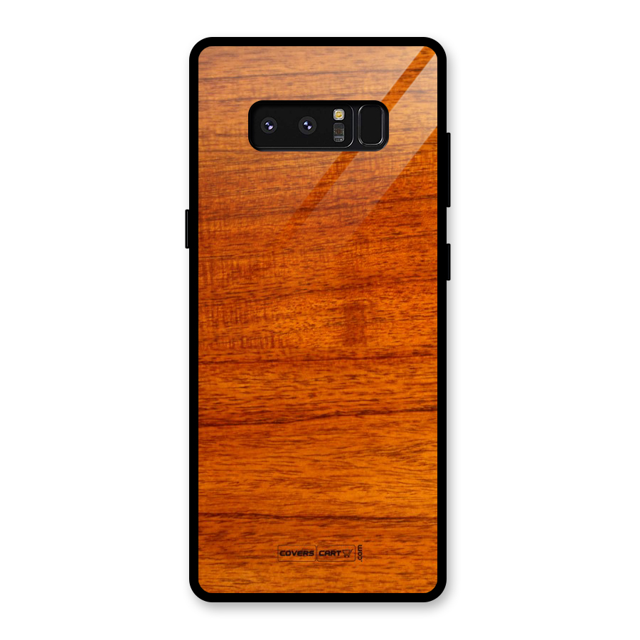 Wood Texture Design Glass Back Case for Galaxy Note 8